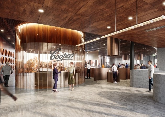 Coopers Brewery&rsquo;s $50 million brand home development will see a new world-class visitor centre, microbrewery and whisky distillery unveiled at the home of the brewery in Regency Park. Image: Studio Nine Architects