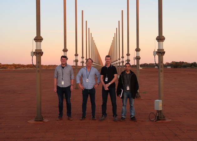 Members of the Cryoclock team on site at the JORN radar.
Cryoclock via Twitter