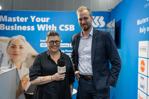 Kim Berry speaks to Markus Witor, CEO, CSB-System. [Image: Steven Pam, Food & Drink Business]