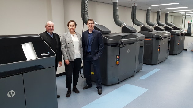 L-R: David Currie (Currie Group), Yana Carmody and Joe Carmody (EVOK3D).