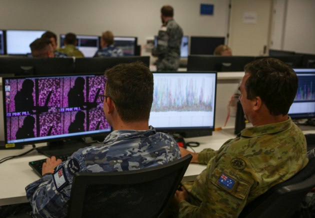 Members of No. 462 Squadron partake in Exercise Pink Pill - a Defensive Cyberspace Exercise.
Defence