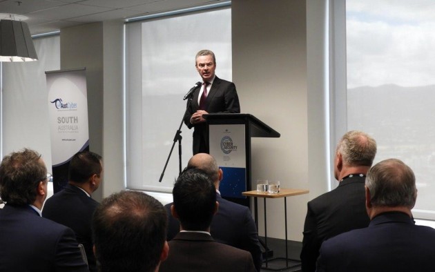 Minister for Defence Christopher Pyne opening the new centre in Adelaide. Credit: @cpyne