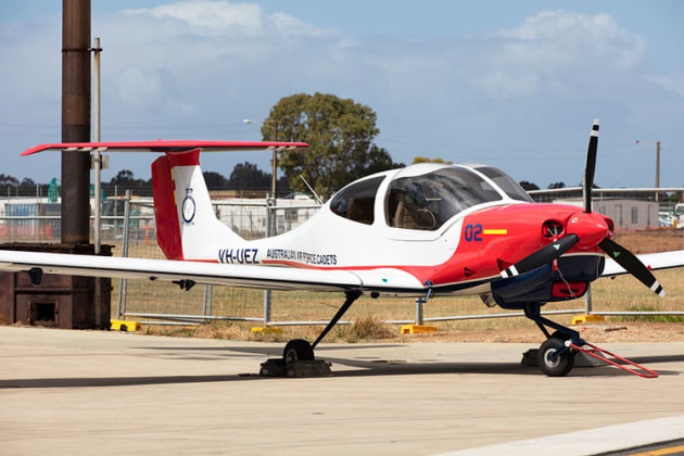 An RAAF cadets DA40 trainer. (Phil Hosking)
