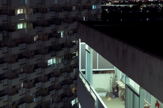 Nakanoshima Tamagawa Danchi. The new concrete communities of danchi replaced the wood and dirt of Old Japan. &copy; Cody Ellingham.