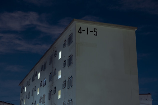 Suwa Danchi. By day these buildings have a certain kind of nostalgia, but by night they take on a different aura, quiet and sombre. &copy; Cody Ellingham.