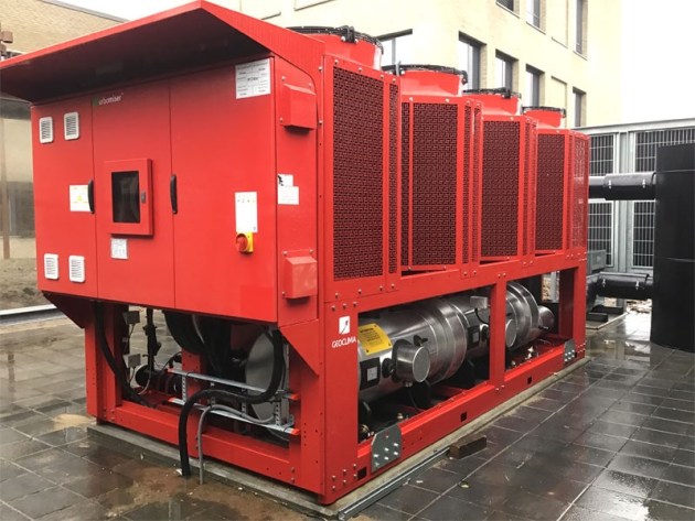 The Danfoss red Circlemiser chiller