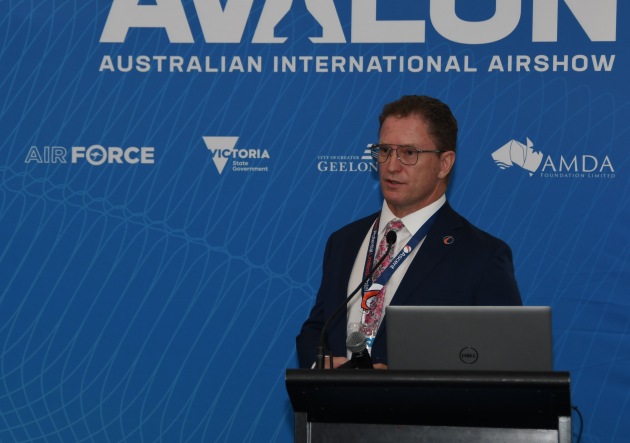 Ascent Strategic Partnerships Manager Darren Roles speaks at Avalon 2025.

Credit: Steve Hitchen