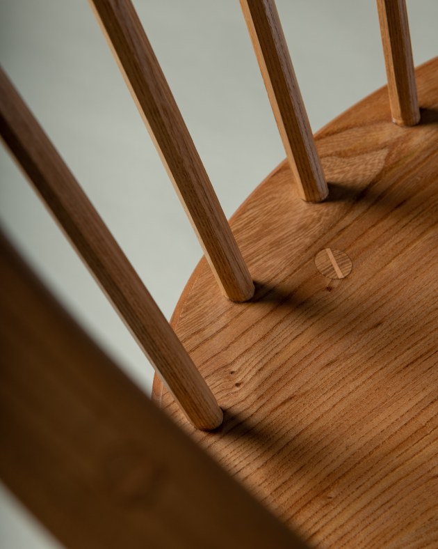 Dave McFall, Almost Love chair, NZ grown elm, American white oak