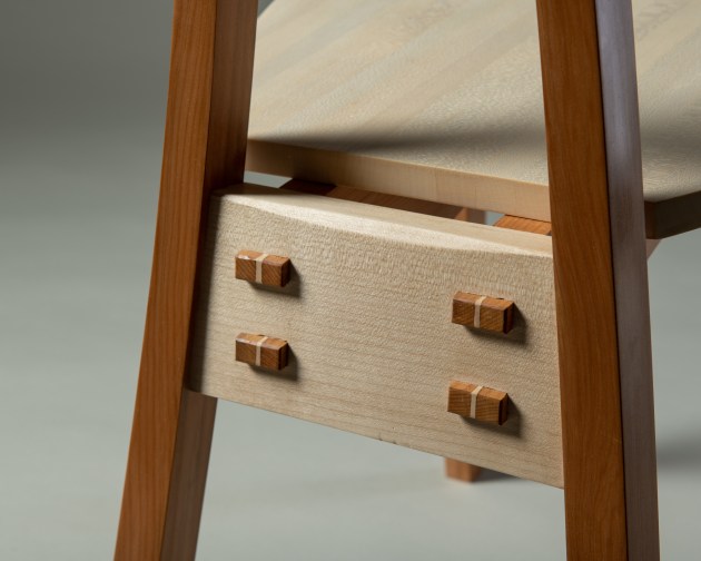 Dave McFall, Manu Tukutuku chair, sycamore, matai
