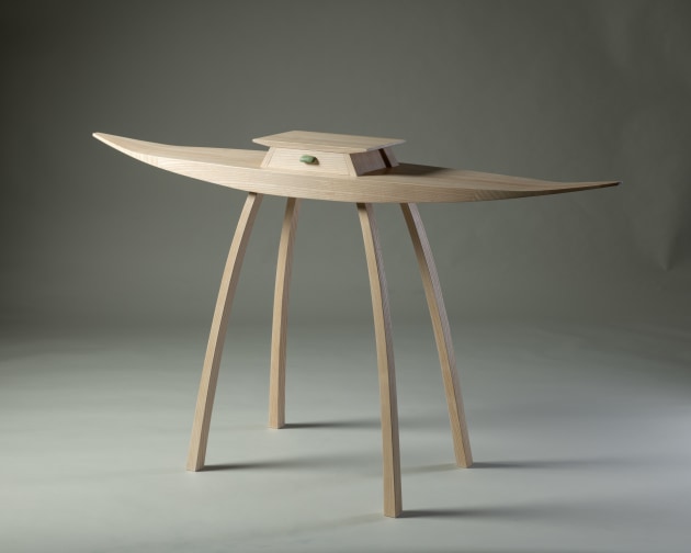 Dave McFall, Waka Hall Table, American white ash, black walnut, cedar, inanga pounamu