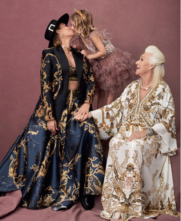 Camilla Franks with her mother and daughter, Luna and Narelle.