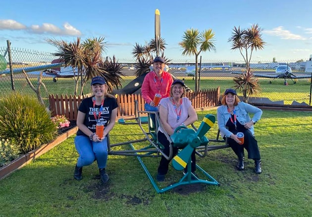 The Australia in a Day team during a break in planning. L-R: Amanda Deeds, Jess Phillips, Theresa MacDonald (seated) and Gail Collins. (via Theresa MacDonald)