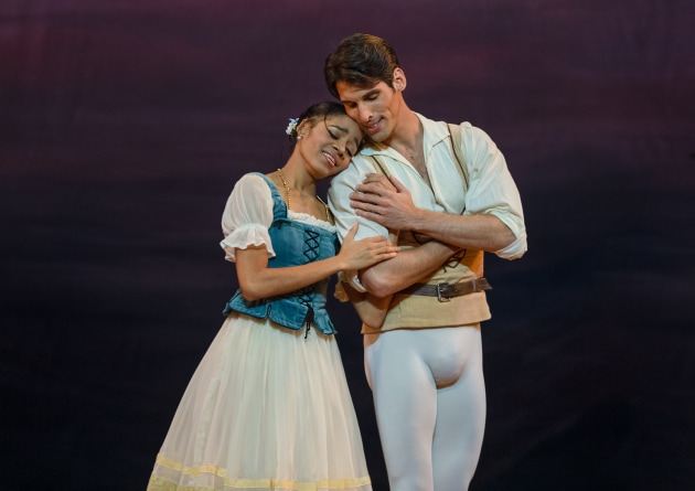 A tender moment: Dayana Hardy Acuna as Giselle and Oscar Valdes as Albrecht. Photo: Bradbury Photography.