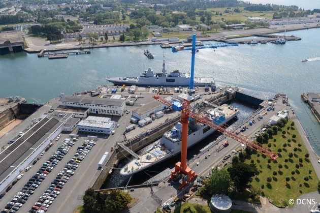 Naval Group&rsquo;s shipyard in Lorient, Brittany.
Naval Group