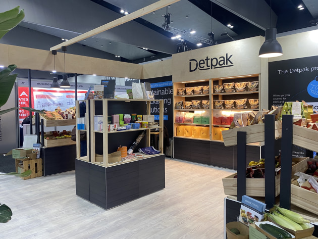 Detpak's stand at foodpro 2023.