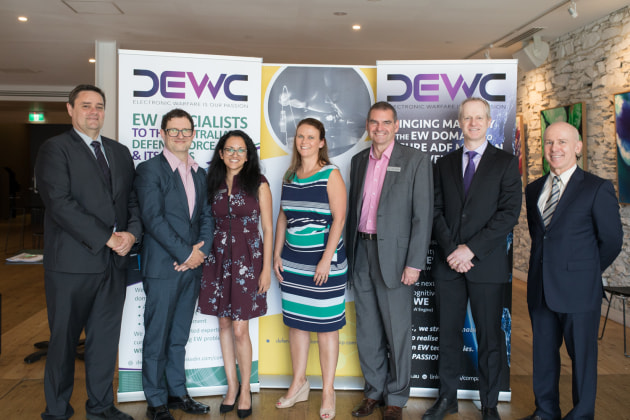 DEWC's Ian Spencer with the Defence Innovation Partnership team.
DEWC