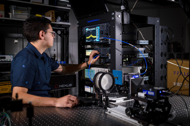 Image: Round 6 CRF project &lsquo;Sensing Semiconductor Devices with Terahertz Waves&rsquo; &ndash; led by the University of Adelaide with partners Flinders University, Keysight Technologies Australia Pty Ltd and Defence Science and Technology Group.