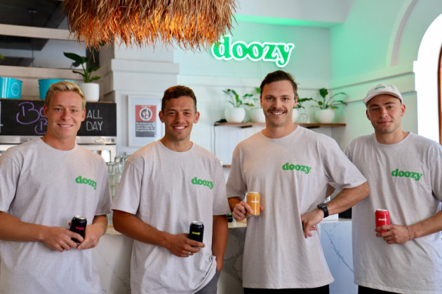 Founded in 2021 by Sydney Swans players Will Hayward and Ollie Florent, along with Harry Hayward, Doozy recently recruited fellow Swans player Isaac Heeney as a key investor. Image: Doozy