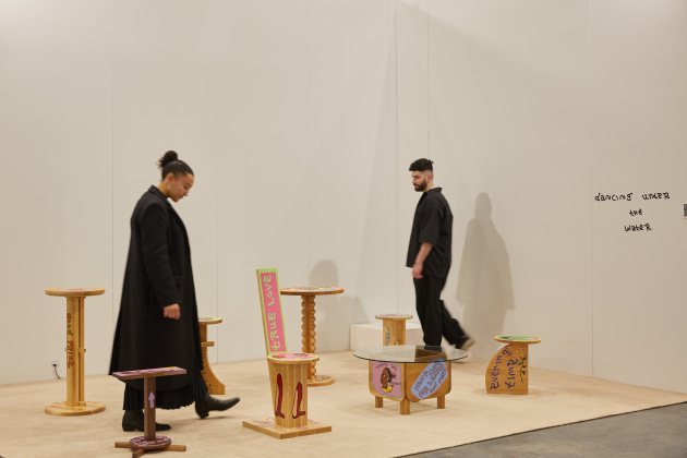 Installation view of Dowell Jones at Melbourne Design Fair 2023 from 18-21 May at Melbourne Convention and Exhibition Centre, part of Melbourne Design Week 2023. Photo: Lillie Thompson