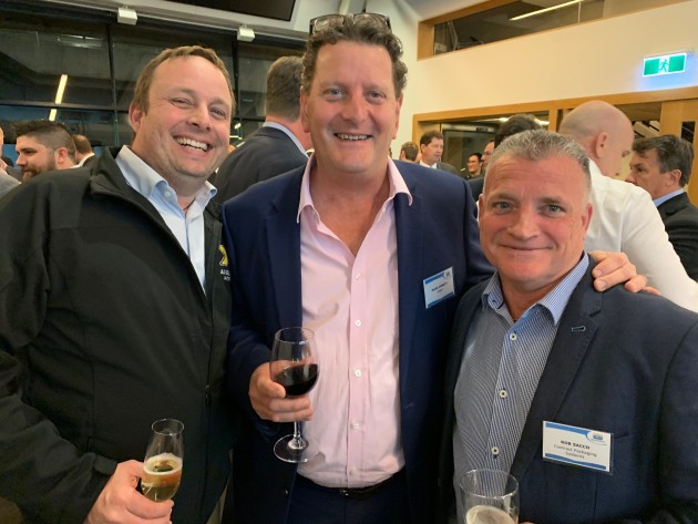 Drew Hoxley, Axelent, Mark Emmett, HMPS and Rob Sacco, Contract Packaging Systems