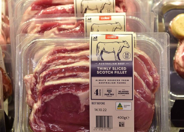 Coles brand Beef Scotch Fillet is among150 products at Coles supermarkets and online to be "Dropped & Locked from Wednesday. Image: Coles Group