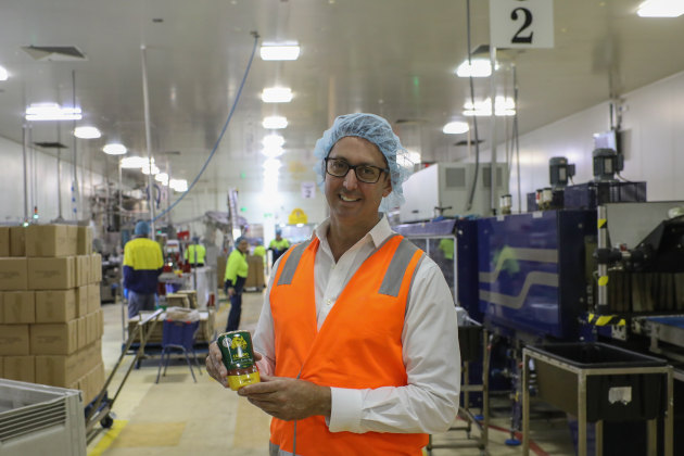 Hive + Wellness CEO Ryan d&rsquo;Almeida with the Capilano Drought and Bushfire Relief pack.