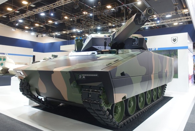 Rheinmetall's Lynx on display. Credit: Nigel Pittaway