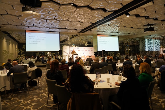 Major General Wade Stothart, Head People Capability of the Department of Defence, speaking to delegates at ADM's STEM in Defence Summit in Brisbane. (Roya Ghodsi/ ADM)