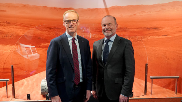 Richard Franklin, Managing Director, Airbus Defence and Space UK, and Richard Price, Defence SA Chief Executive. Image: Airbus