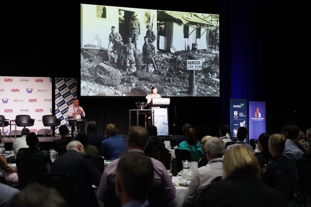 NT Chief Minister Natasha Fyles addresses the audience during NADS 2023. (Roya Ghodsi)