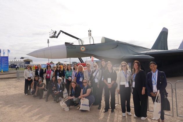 Inflatable Sukhoi Su-27 ADM Women's Walk group photo.

Credit: Kirra Davey