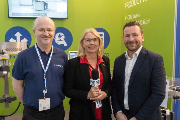 Paweł Kowalczyk from Solaris Laser, Lindy Hughson, and Matt Nichol from Matthews Australasia.