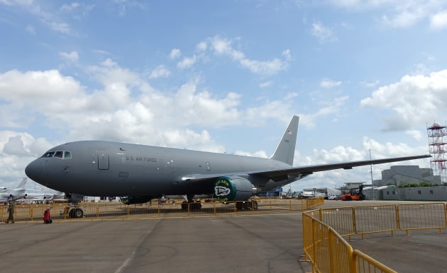 A USAF KC-46A at the 2022 Singapore Airshow. (Nigel Pittaway)