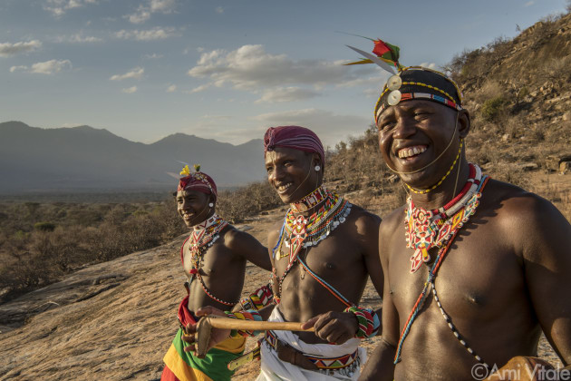 Samburu Robert Lemaian and his friends greet Dave Matthews (@davematthewsband) as he arrives at #Namunyak Wildlife Conservancy. These men are leaders in the community-led conservation movement in northern Kenya which is changing the landscape for wildlife here and around the world.  

Namunyak Wildlife Conservancy is home to Reteti Elephant Sanctuary (@r.e.s.c.u.e), the first ever community-owned and run elephant sanctuary in Africa. The sanctuary provides a safe place for injured elephants to heal and later, be returned back to the wild. &copy; Ami Vitale.