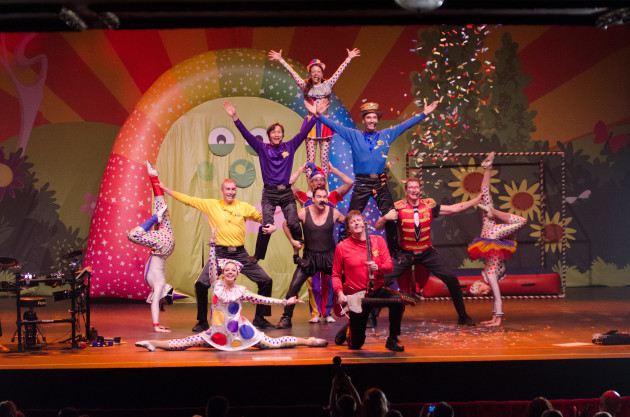 Onstage with the Original Wiggles Celebration Tour. 
Photo: Alex Keller.