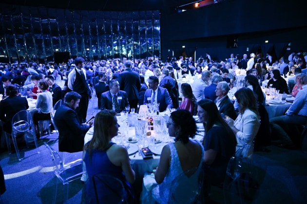 A night of celebration in Milan's Alcione Theatre.
