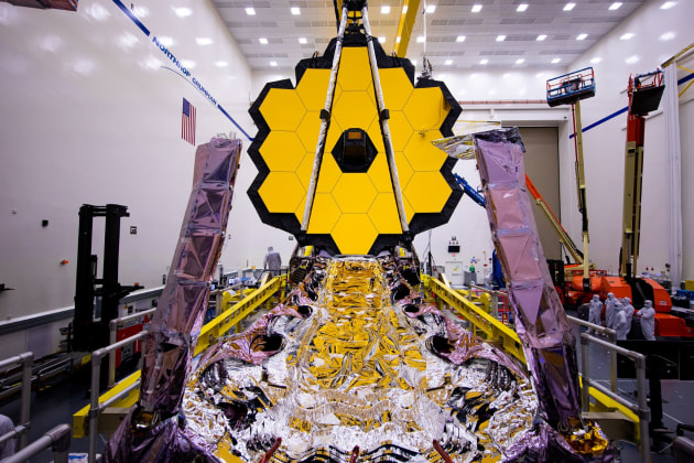 Webb before shipment to Kourou. (NASA)