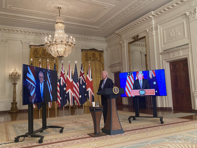 The three leaders making the announcement. Credit: Yamiche Alcindor via Twitter