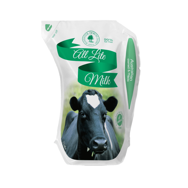 PIDA 2020 Beverage Category and Accesible Packaging Design Special Award Finalist: Ecolean for the Bannister Downs Dairy WA chilled pasteurised range.