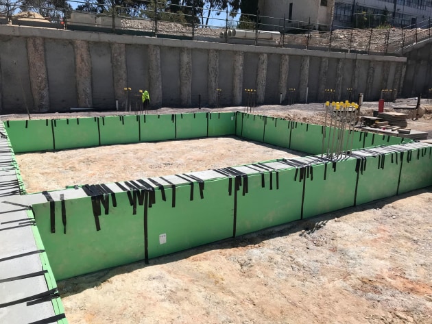 Elastic shielding of building with Solymer.
