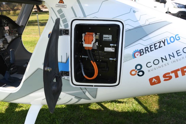 The rear battery fits into the airframe where the luggage compartment would normally be. (Steve Hitchen)