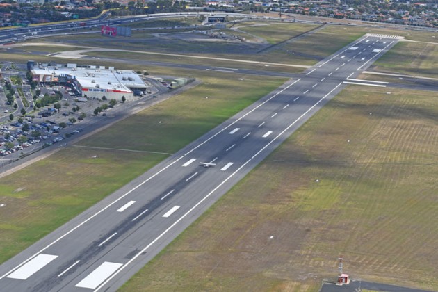 Essendon's east-west runway 08-26 is projected to carry up to 90% of the airport's traffic if Melbourne's third runway goes ahead. (Steve Hitchen)