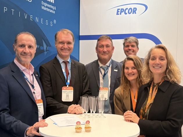 Representatives of EPCOR and Airbus Defence and Space at MRO Europe