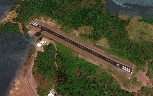 Erub (Darnley) Island in the Torres Strait is one of the airports that lost its RPT service. (Google Earth image)