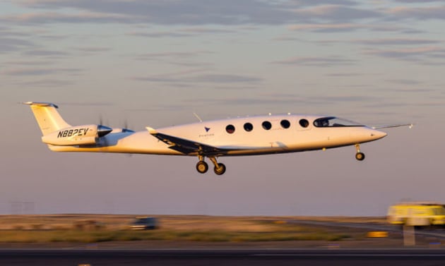 The Eviation Alice technology demonstrator on its maiden flight. (Eviation)