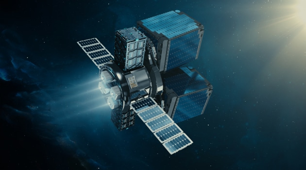 An artistic rendering of Exolaunch&rsquo;s Reliant OTV, which will launch small satellites to custom orbits and remove space debris. (Credit: Exolaunch)