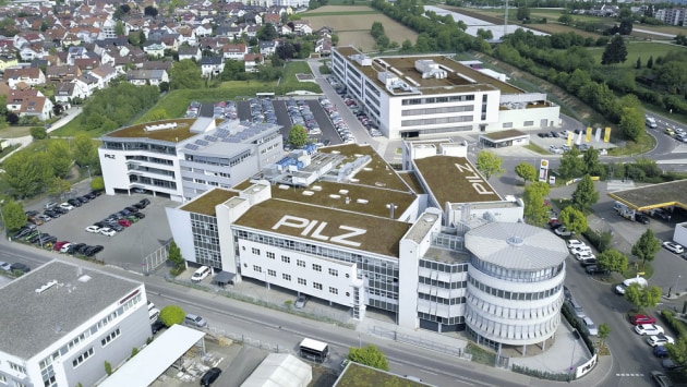 Pilz invests continuously in research and development at its Ostfildern headquarters as well as in expansion of its production capacities. Image: Pilz GmbH & Co. KG