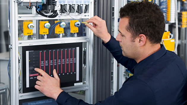 Pilz develops solutions for Industrial Security at the machine. These help to prevent manipulation and incorrect operation. Image: Pilz GmbH & Co. KG