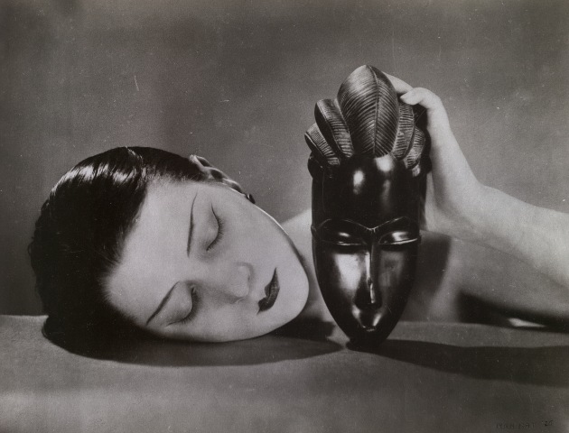 MAN RAY: KIKI WITH AFRICAN MASK 1926 (supplied)