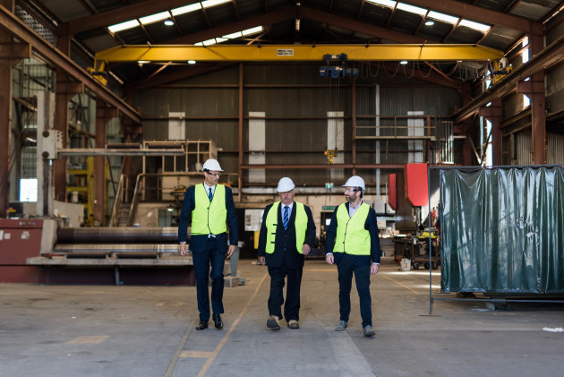 Sean Costello, Anthony Brdar and Stephen Young. Credit: Fincantieri